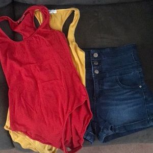 Muscle Tank Bodysuit & Short Bundle!